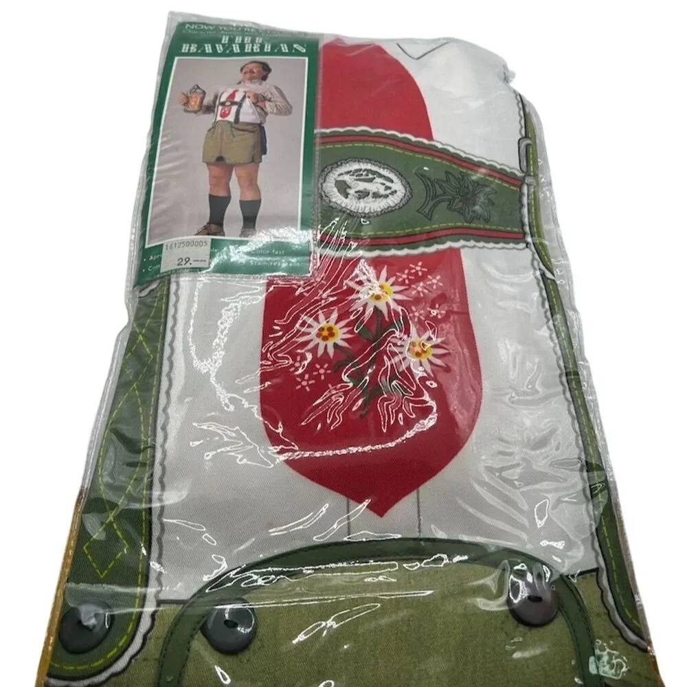 Oktoberfest Lederhosen Apron & Beer Stein Mitt Costume One Size Unisex